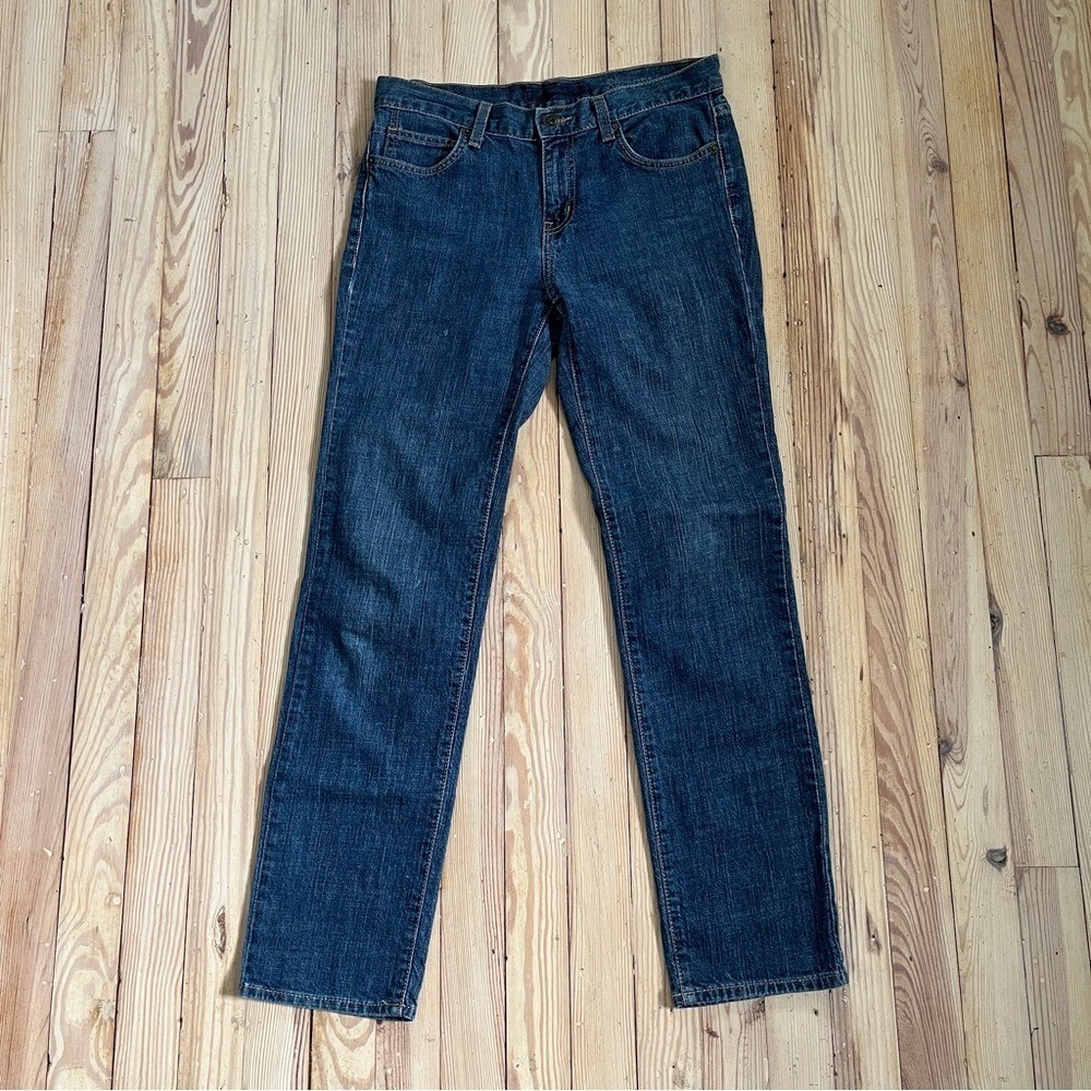 Vintage Calvin Klein Jeans dark blue wash straight leg jeans stretchy material - Picture 2 of 12